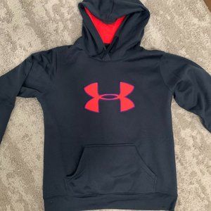 Under Armor Grey and Pink Hoodie